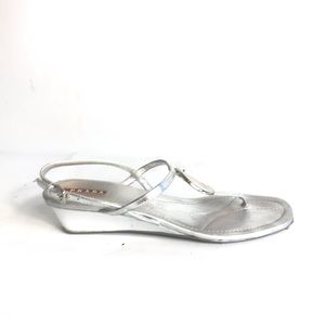 Prada sandals silver size 8.5